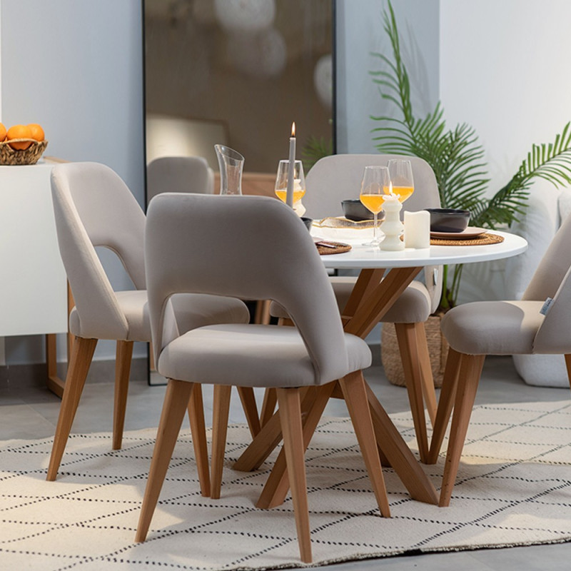 Pack Table CARMEN + 4 Chaises ATYLIA Pack Table CARMEN + 4 Chaises ATYLIA