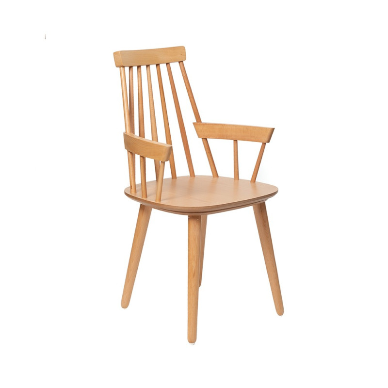 Chaise IRONICA en Hêtre avec accoudoirs