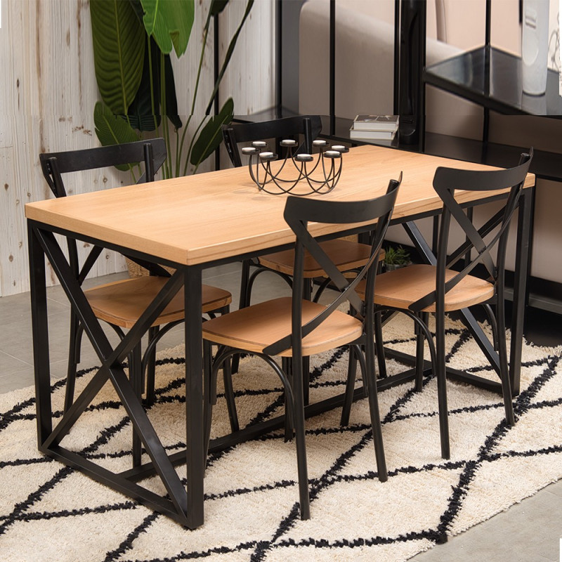 Table à Manger 140x70 CM INDUSTRIELLE