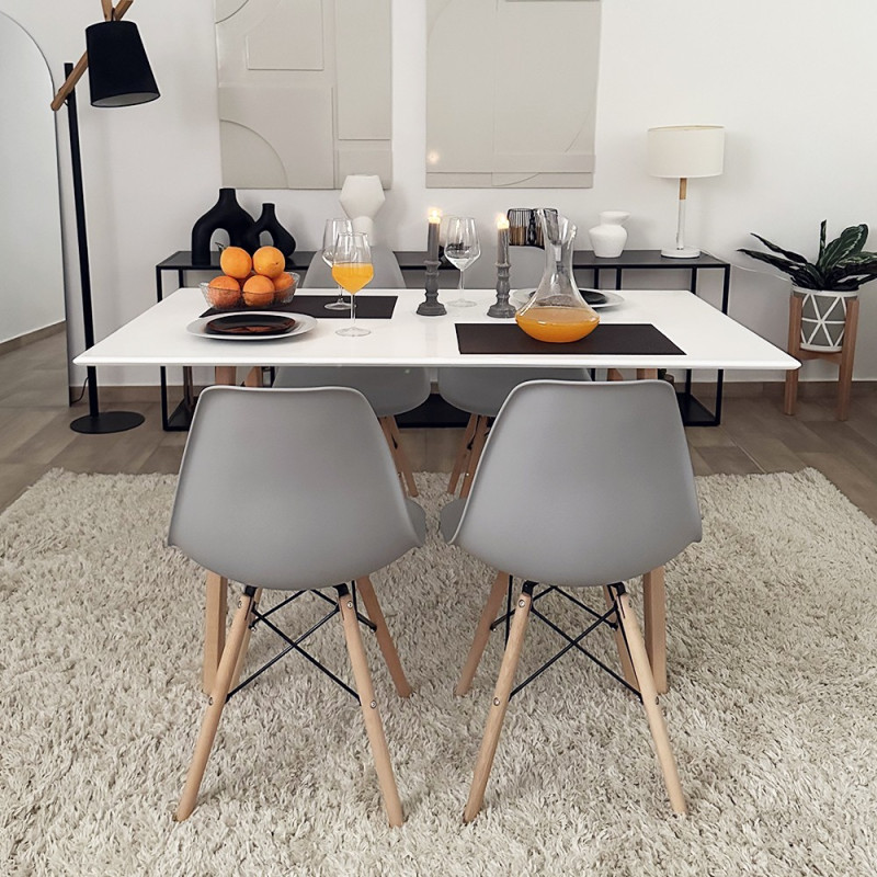 Pack Table DAMIA + 4 Chaises DSW