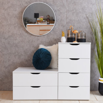 Console 6 Tiroirs avec Miroir PAUL