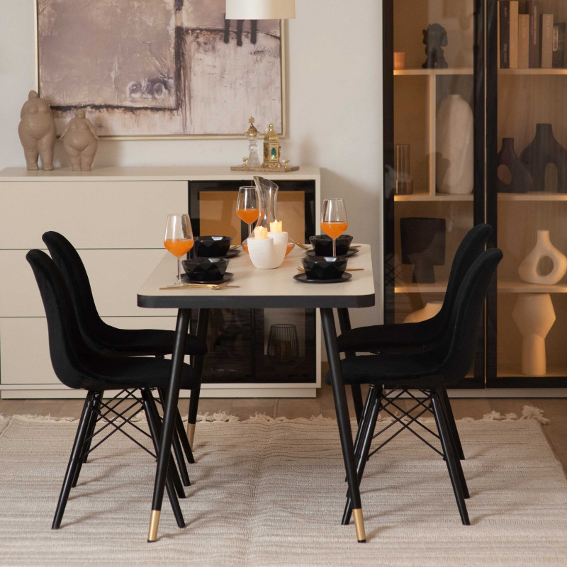 Pack Table TOSCANA + 4 Chaises TSW avec Peinture