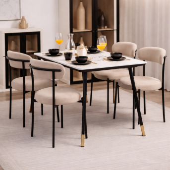 Pack Table TOSCANA + 4 Chaises CLARA