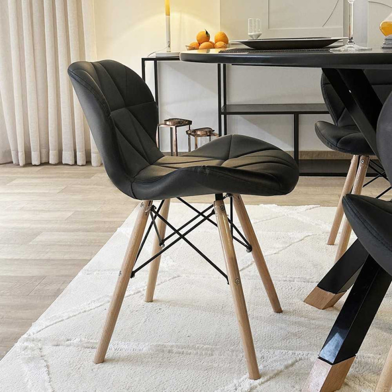 Pack Table CARMEN + 4 Chaises ELIOTE