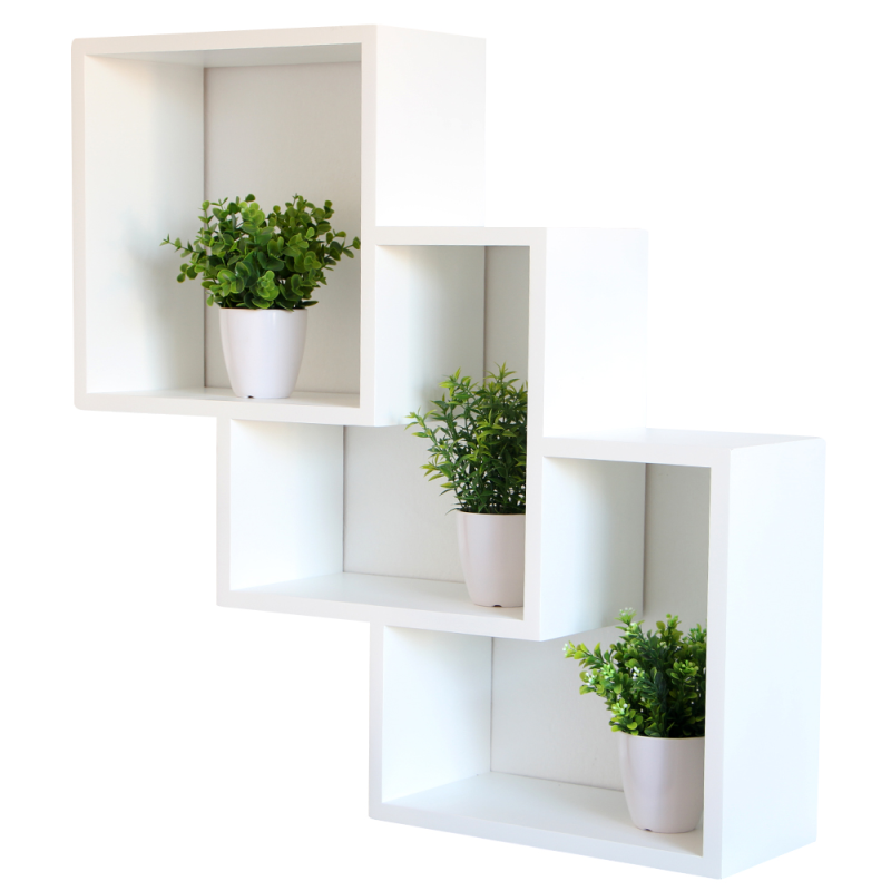 niche murale décorative : mobilier cubes design superposées