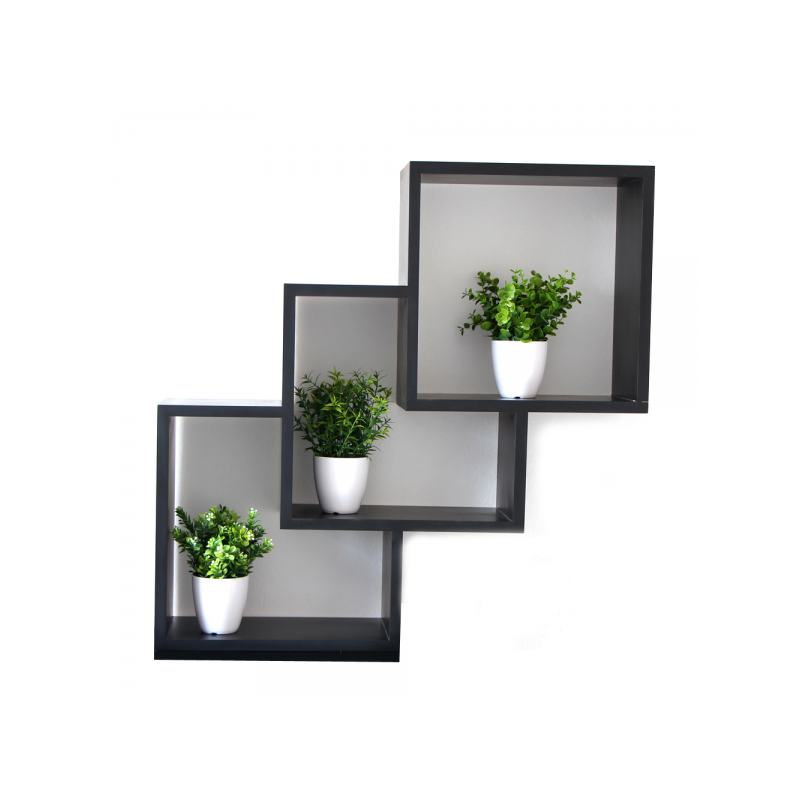 niche murale décorative : mobilier cubes design superposées