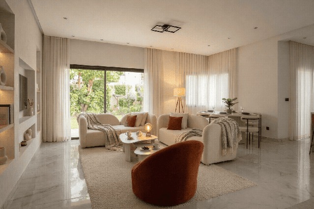 salon chaleureux